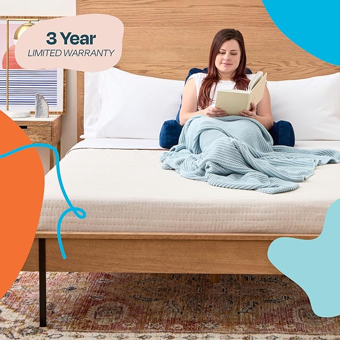 Linenspa Reading Pillow with Shredded Memory Foam- Back Pillow for Sitting in Bed, Reading, Gaming, Watching TV – Bed Chair with Arms, Dorm Room Essentials, Navy