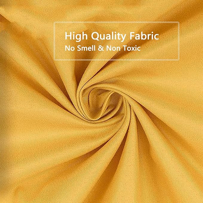 LLSCL Orange Yellow Fabric Shower Curtain Liner with Magnets, Waterproof Hotel Quality, 72 x 72 Machine Washable