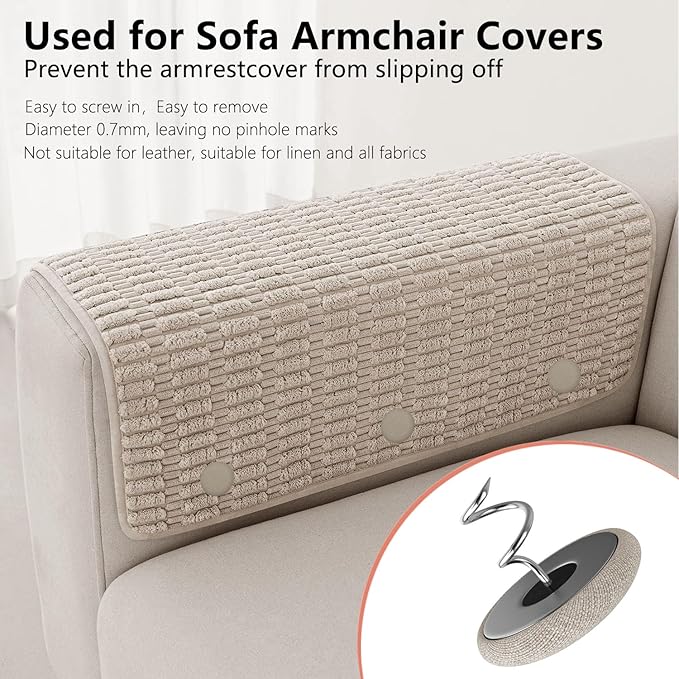 12 Colors Fabric Covered Button Twist Pins Dust Ruffle Pins- for Sofa，Upholstery，Armchair Caddies, Armrest Covers,Bed Skirts, Slipcovers, Headliners (24, Light Brown)