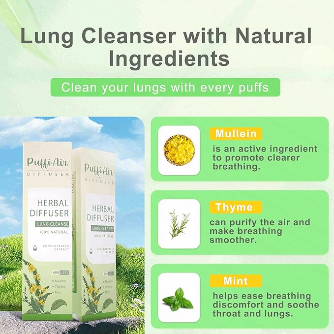 Herbal Diffuser Trio, Detox, Sleep and Energy Diffuser with Extract of Mullein, Melatonin and and Chamomile, 100% Natural Swap, Wellness Commute Trio, 600 Uses Each