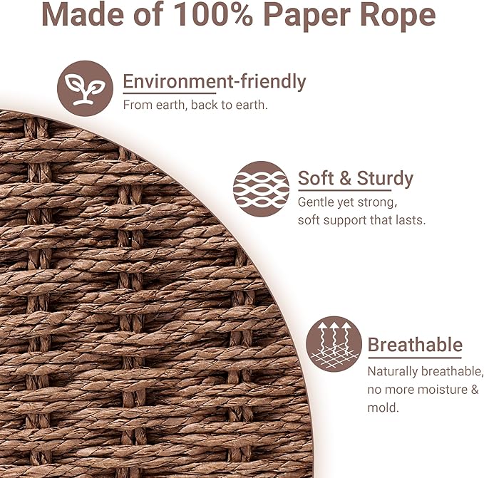 Pantry Organizers, Large Wicker Baskets for Shelves, Labeled Storage Baskets for Organizing with Handles - Paper Storage Bins for Shelves, 3 Pack, Brown