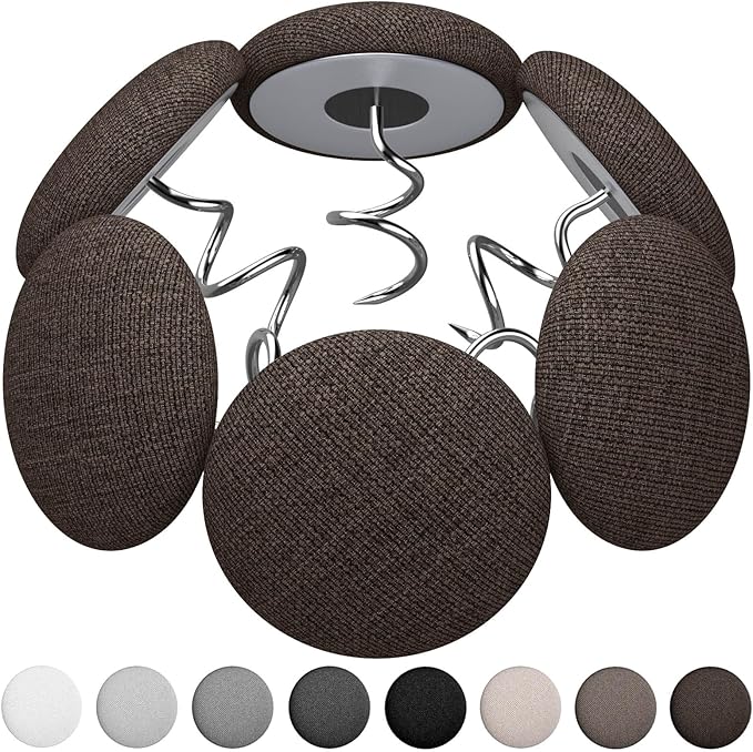 12 Colors Fabric Covered Button Twist Pins Dust Ruffle Pins- for Sofa，Upholstery，Armchair Caddies, Armrest Covers,Bed Skirts, Slipcovers, Headliners (12, Dark Brown)