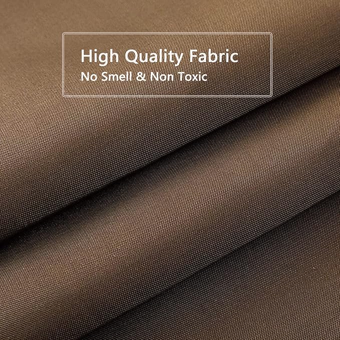 LLSCL Brown Fabric Shower Curtain Liner with Bottom Counterweight, Waterproof Hotel Quality, 72 x 72 Machine Washable
