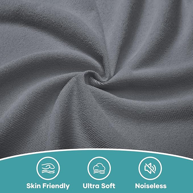 OhGeni 100% Waterproof Mattress Protector, Full Grey Size, Fitted Sheet with Deep Pockets, 6''-18'', Premium Noiseless Breathable Soft Material, Mattresses Cover for Bed