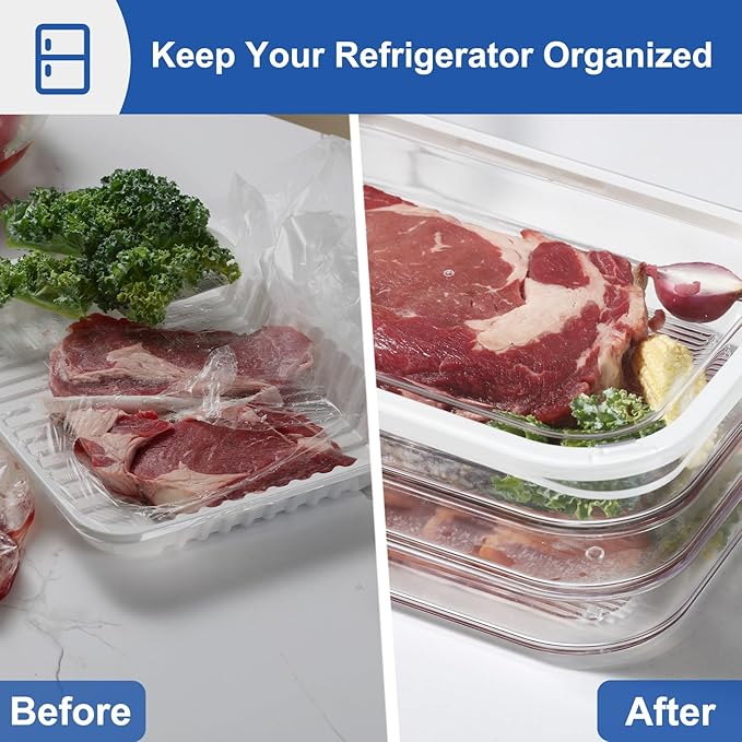 Stackable Deli Meat Storage, 3-Tier Lunch Meat Container for Fridge – Dishwasher Safe, Clear Cold Cuts & Cheese Organizer with Lid, Meal Prep Meat Storage Containers for Refrigerator