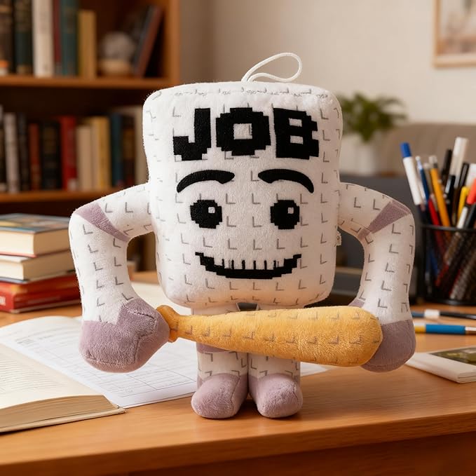 Steal a Brainrot 9-Inch Job Block Plush Pillow – Soft Huggable Cushion, Stylish Decor Accent & Collectible for Enthusiasts