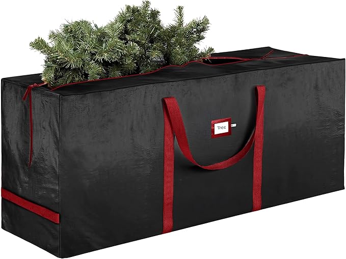 Heavy Duty Christmas Tree Storage Bag 7.5 Ft - Christmas Tree Bag Black - Tree Bags For Storage - Xmas Tree Storage Bag Holds 7.5 Ft Christmas Tree Bag For All Year Round Christmas Storage