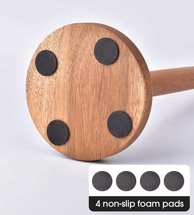 Acacia Wood Paper Towel Holder Stand – Wooden Kitchen Paper Towel Holder Countertop, PTHA, Freestanding Roll Holder for Kitchen & Bathroom & Farmhouse, Standard