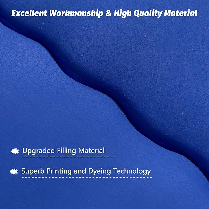 MAXYOYO Japanese Shiki Futon Mattress Floor Mattress Thicken Tatami Mat Sleeping Pad Roll Up Mattress Floor Lounger Folding Couch Mattress Pad for Guest Room, Royal Blue, King Size