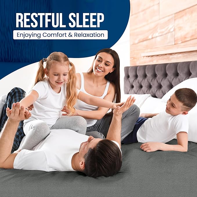Twin XL Size Mattress Protector Waterproof, Premium 200 GSM Terry Mattress Cover, Soft & Breathable Bed Cover, Fitted Sheet Style Stretchable Deep Pockets 15" by Utopia Bedding (Gray)