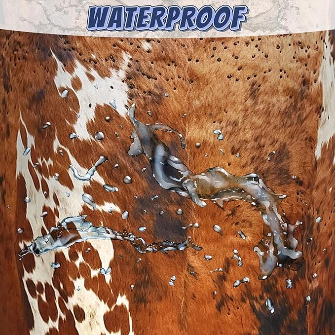 Vintage Brown Cow Skin Laundry Basket Foldable Funny Animal Print Laundry Hamper With Handle Oxford Cloth Portable Clothes Storage Basket Laundry Bag 18.9"x16.5" For Laundry Room/Bedroom/Bathrooms