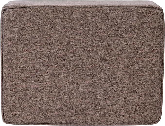 HomePop Home Decor | Dinah Collection Modern Storage Ottoman | Ottoman with Storage for Living Room & Bedroom (Chocalate Brown)