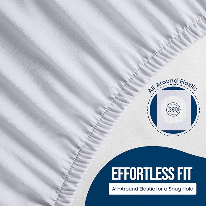 King Size Mattress Protector Waterproof 14 Pack, Premium 200 GSM Terry Mattress Cover, Soft & Breathable Bed Cover, Fitted Sheet Style Stretchable Deep Pockets 17" by Utopia Bedding (White)