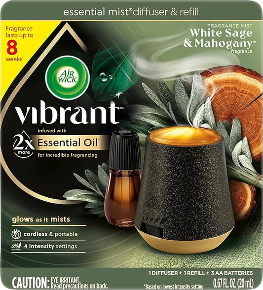 AIR WICK® Essential Mist - Vibrant Starter Kit White Sage & Mahogany 3/1 ct.