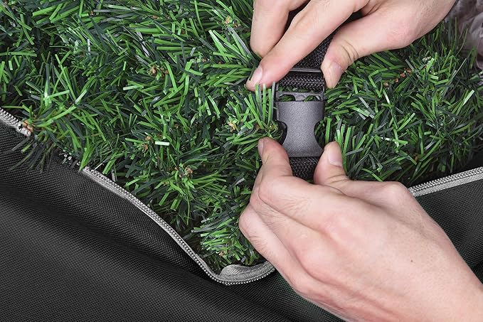 ProPik Rolling Christmas Tree Storage Bag, Fits Up to 9 Ft Tall Disassembled Trees, 28" H X 16.5" W X 60" L, 600D Oxford Extra Large Heavy Duty Xmas Container with Wheels & Handles (Black)