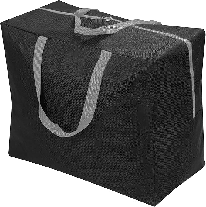 ProPik Christmas Ornaments Accessories Storage Bag Tear-proof Polyester Material 15” X 9.8” X 18.1” With Handles And Full Length Zipper (Black)