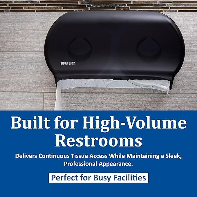 SJMR4000TBK - San Jamar Twin Roll Jumbo Tissue Dispenser