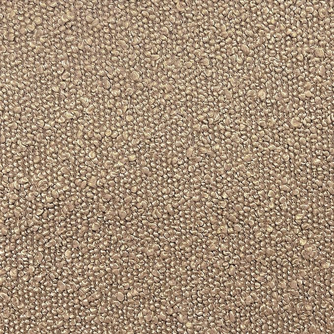 Spatial Order Storage Round Ottoman with Removable Lid (with Hidden Storage) | Spatial Order Home Décor | Upholstered Round Ottoman – Brown Boucle