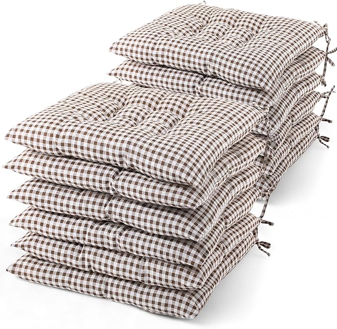 Geetery 12 Pcs Floor Pillows Bulk Seating Cushions for Floor Chair 15.7'' Large Meditation Cushion for Yoga Living Room Tatami Bedroom Balcony Office (Plaid Color,Square)