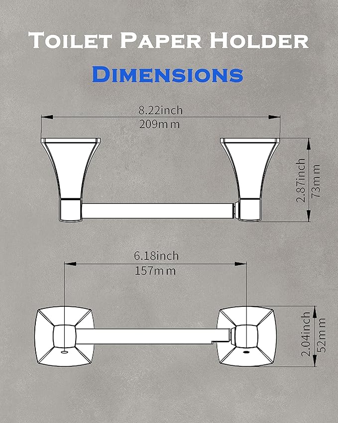 Matte Black Toilet Paper Holder Bathroom Double Post Pivoting Tissue Roll Holder Stainless Steel and Zinc Alloy Wall Mount