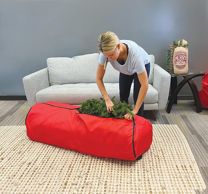Simple Living Solution's 7.5ft Rolling Christmas Tree Storage Bag- Store Artificial X-Mas Tree up to 7.5ft. Totes can be used to store Holiday inflatables, Sporting Goods & Camping Essentials