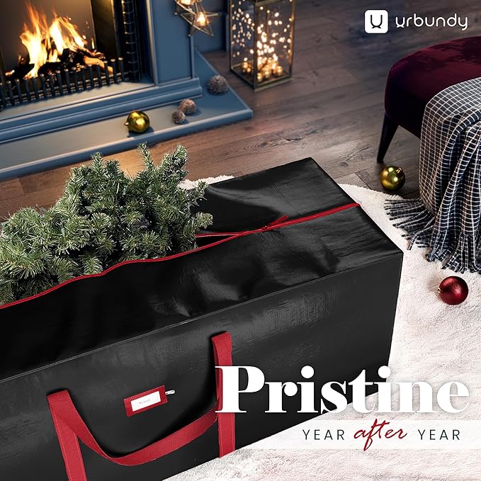 Heavy Duty Christmas Tree Storage Bag 9 Ft - Christmas Tree Bag Black - Tree Bags For Storage - Xmas Tree Storage Bag Holds 9 Ft Christmas Tree Bag For All Year Round Christmas Storage