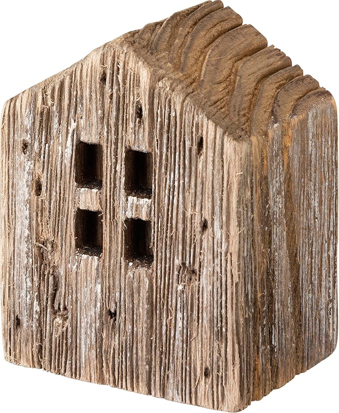 Primitives by Kathy Set of 3 Rustic Wooden House Figurines
