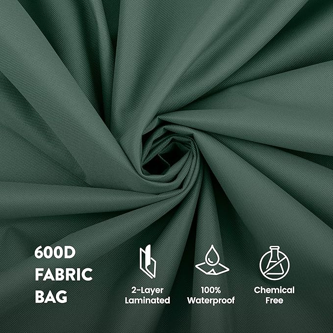ZOBER 600D Oxford Fabric Large Christmas Tree Storage Bag - Fits 9 Ft Artificial Trees - Tear Proof Waterproof Christmas Tree Bag For Storage Box For Xmas - Strong, Durable Handles - Card Slot - Green