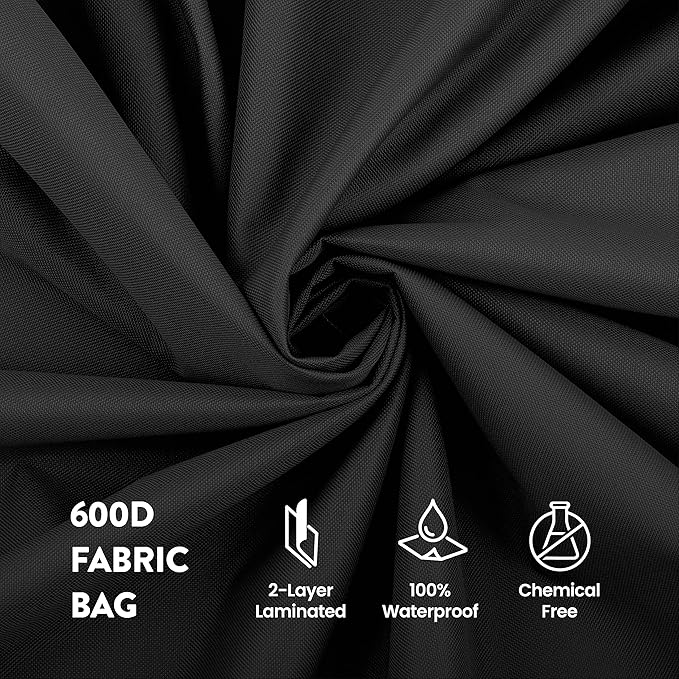 ZOBER Christmas Wreath Storage Container 30 Inch - Wreath Bag Fits 2 Wreaths Box - 600D Oxford Fabric - Interior Compartment for Storing Garlands, Wreaths Storage Bag W Strong Durable Handles - Black